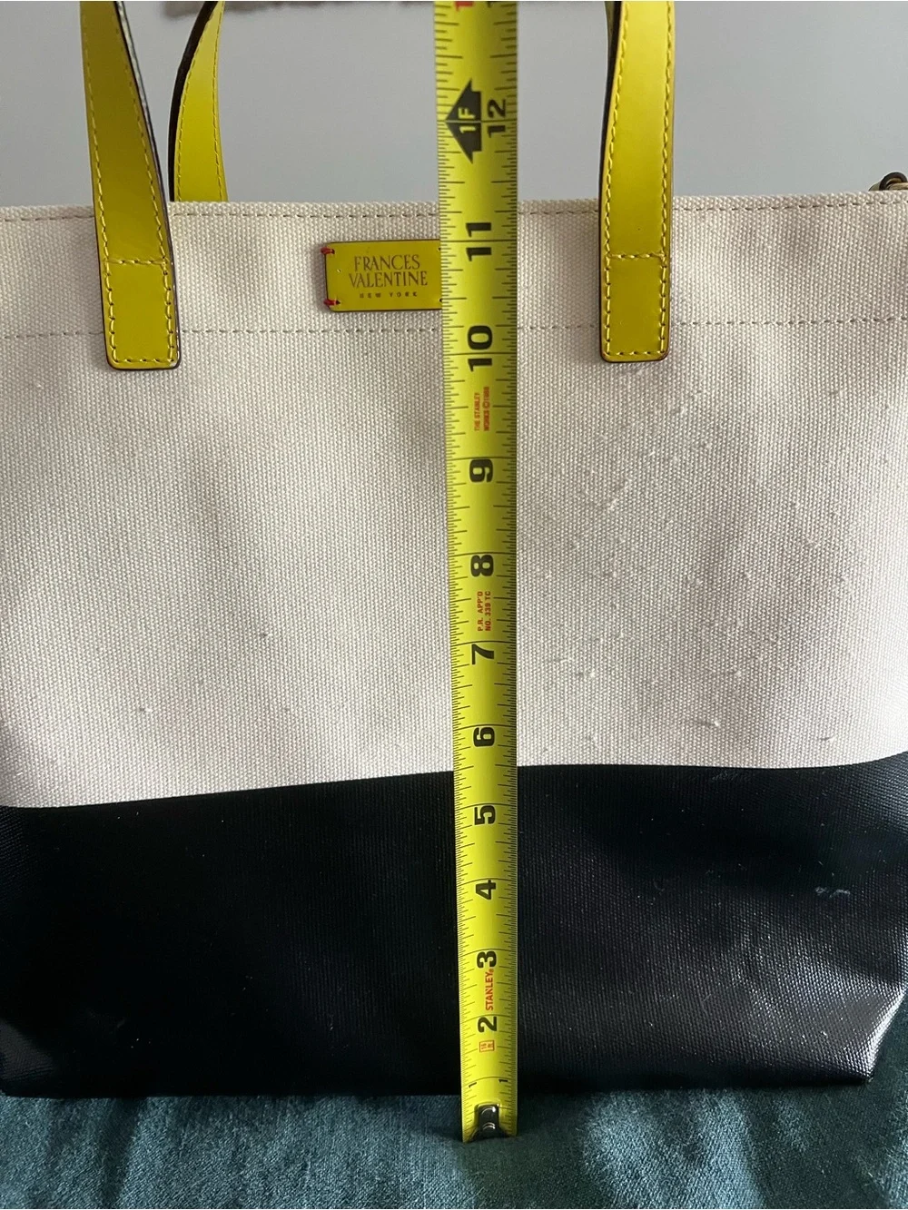 Frances Valentine canvas and leather tote